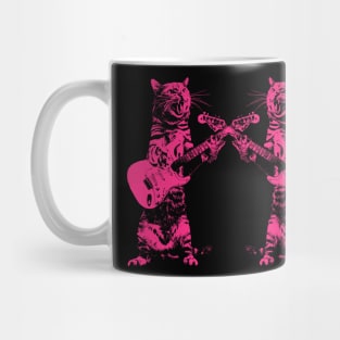 Double cat playing guitar Mug